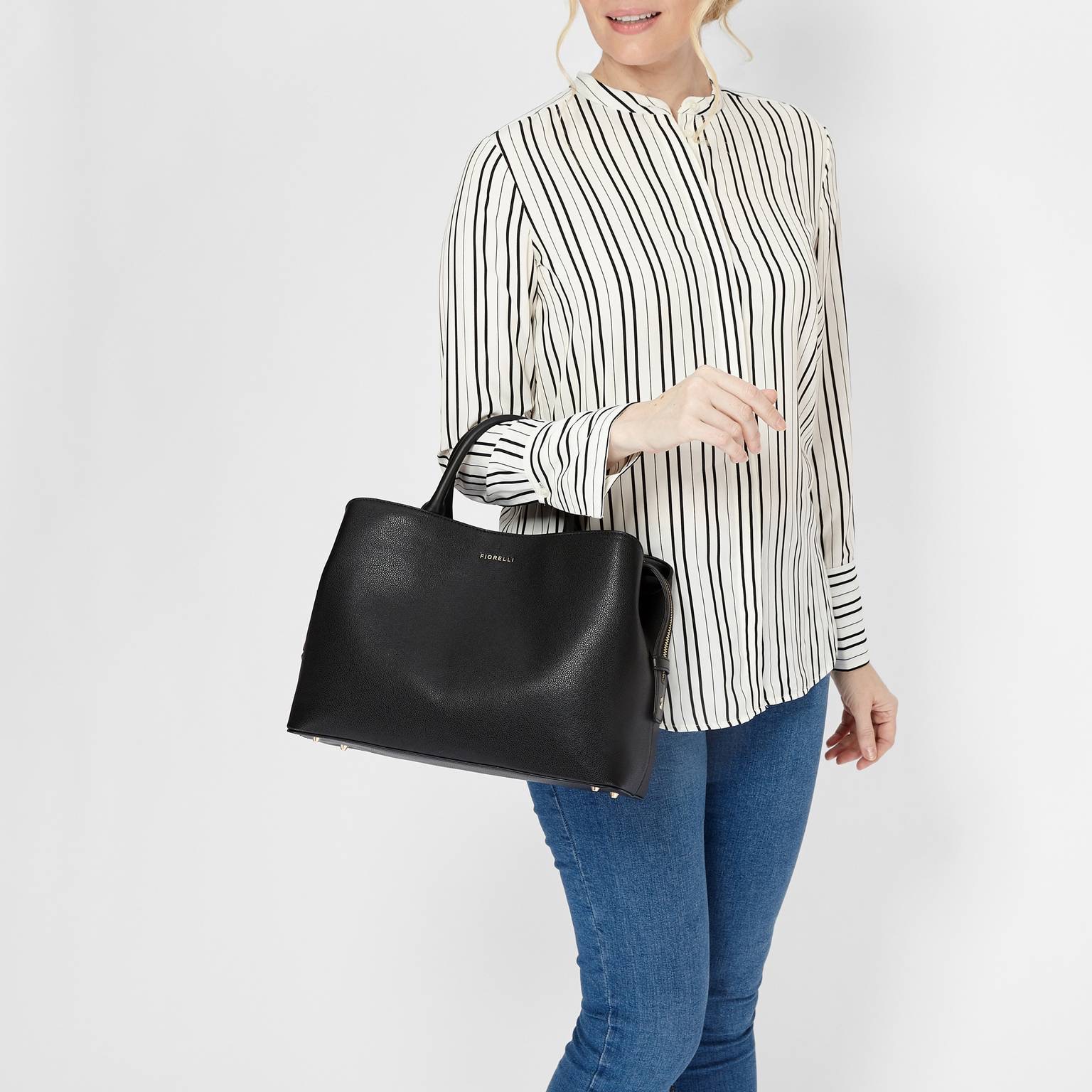 fiorelli black and white striped bag