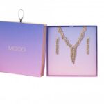 Rose Gold Plated Crystal Necklace And Earrings Set - Gift Boxed