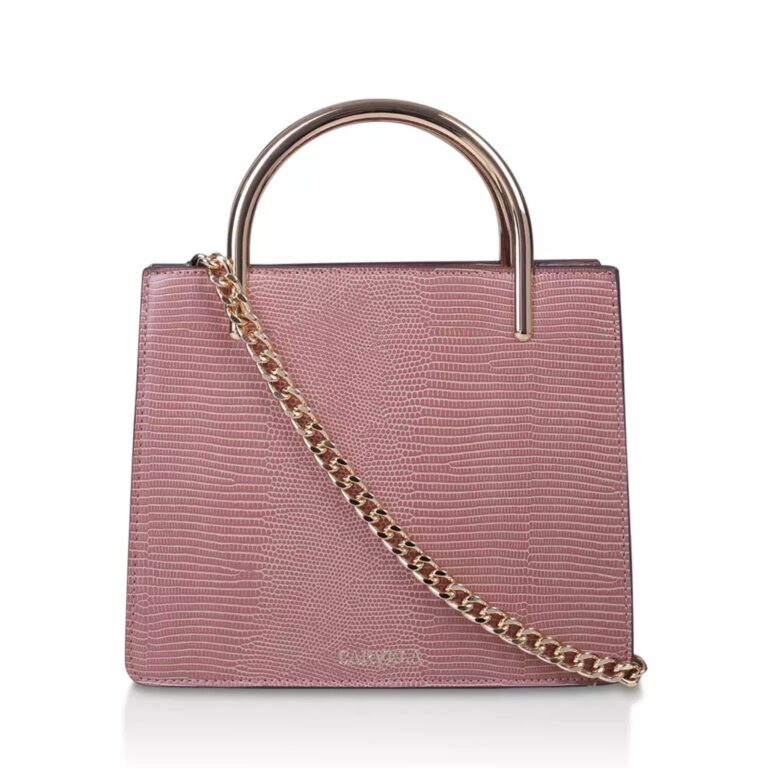 Carvela Pink ‘Jam Gold Handle Xbody’ Cross Body Bag Ikran's Cosmetics